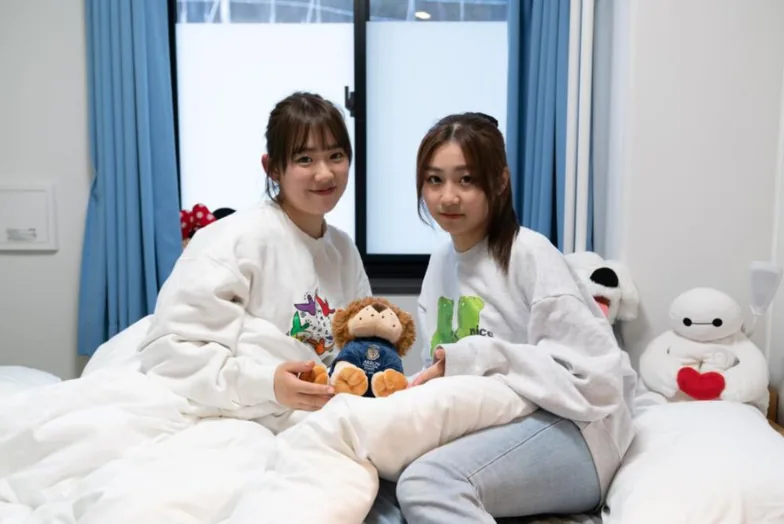 Students in their boarding room